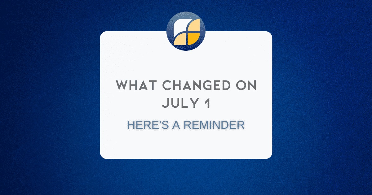 What changed on 1 July?