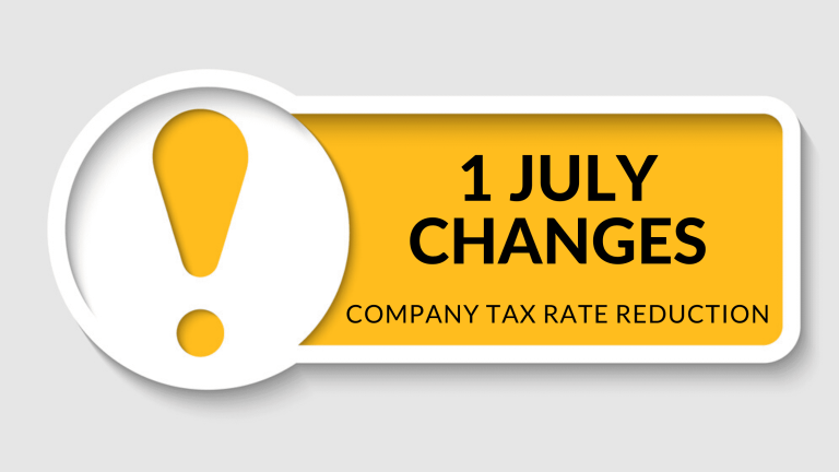 1 July company tax rate reduction